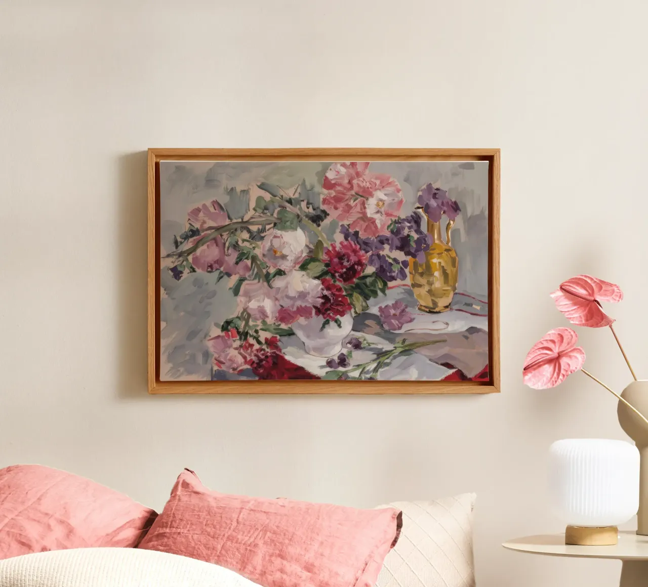 Petalo pastello Whisper tela con Cornice a cassetta da Radiance Landscape