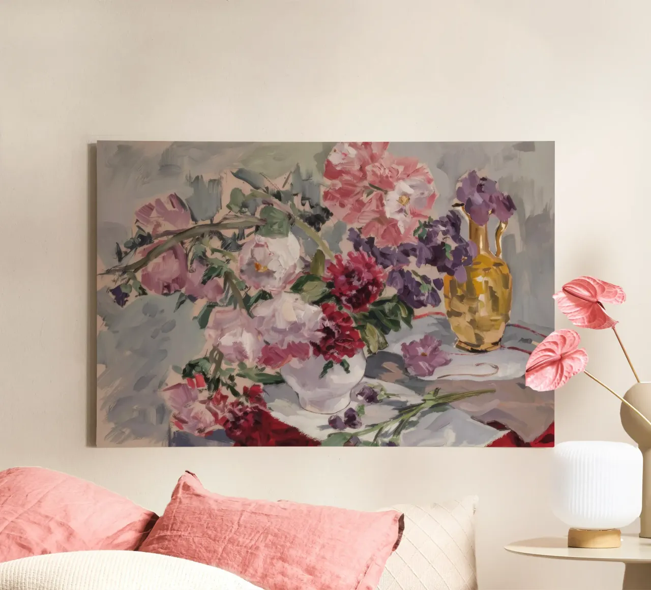 Petalo pastello Whisper tela con Cornice a cassetta da Radiance Landscape