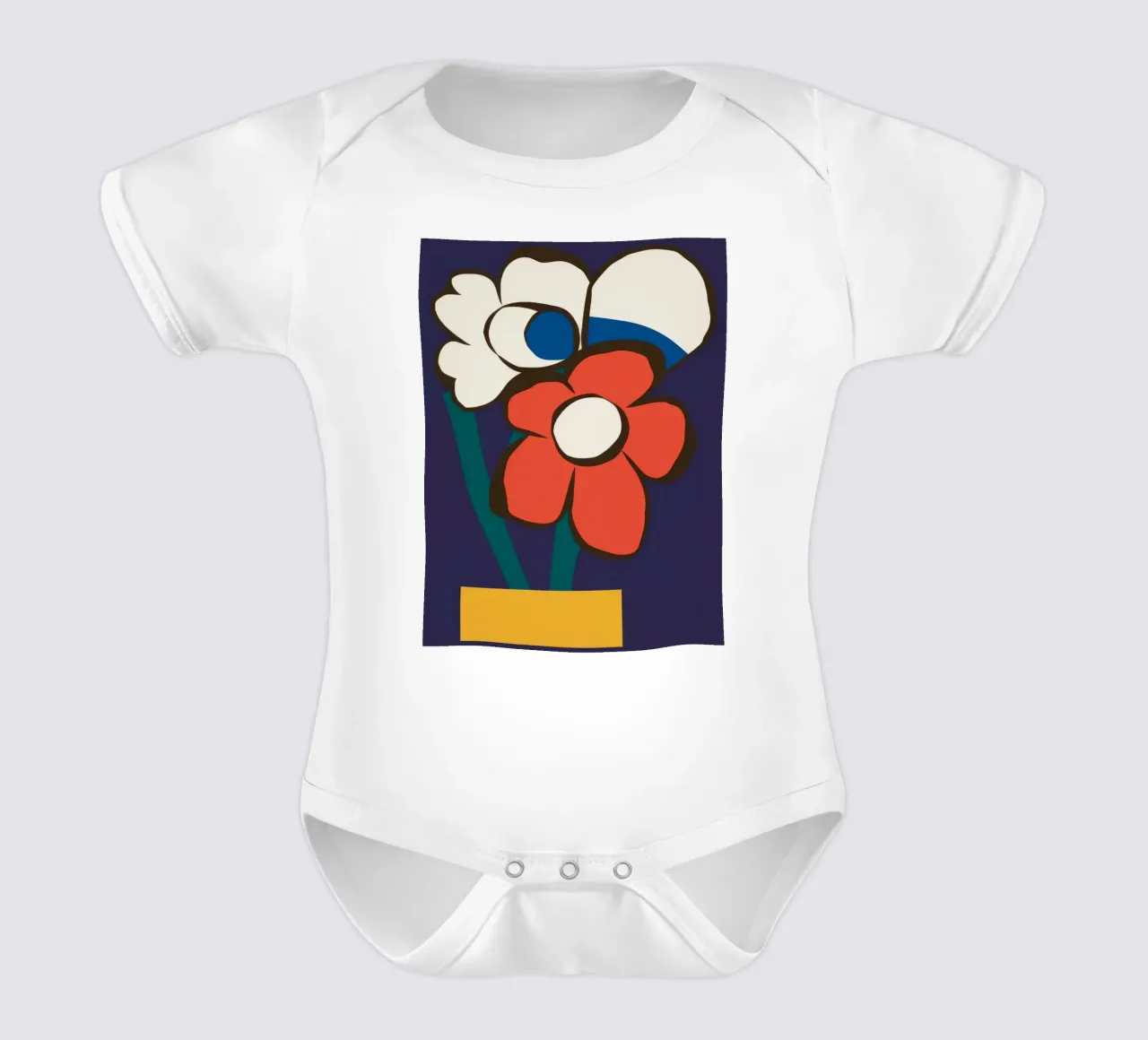 Forma floreale decostruita body neonato maniche corte da Moonlite Desire