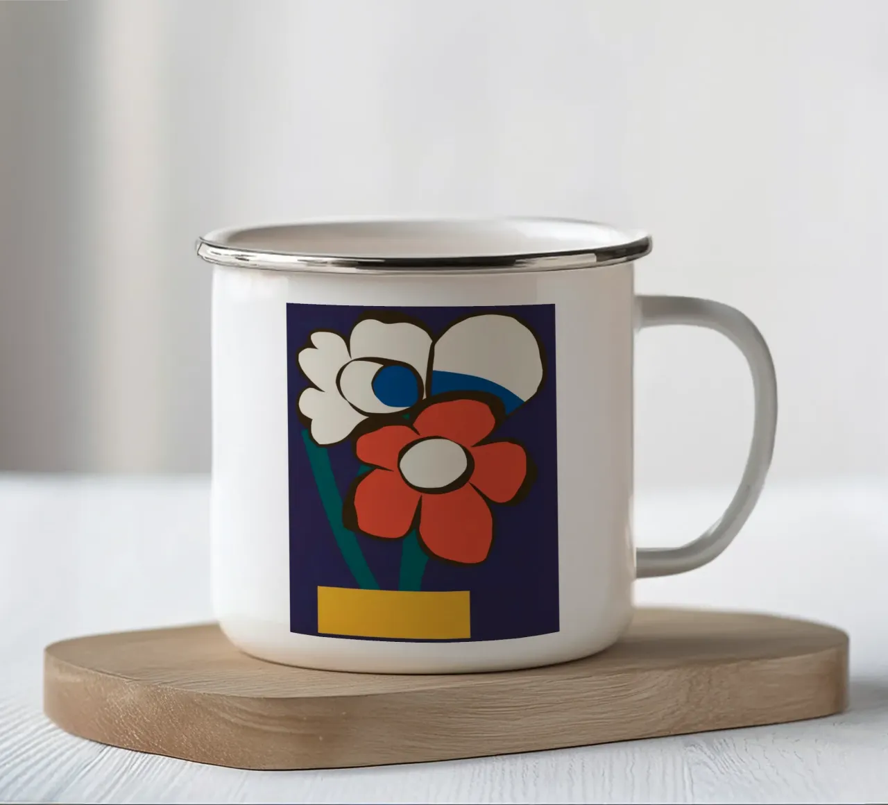 Forma floreale decostruita tazza in smalto da Moonlite Desire