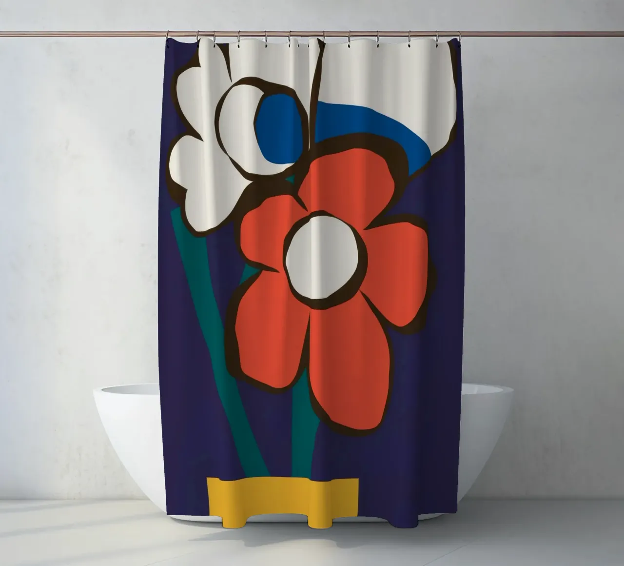 Forma floreale decostruita tenda da doccia da Moonlite Desire