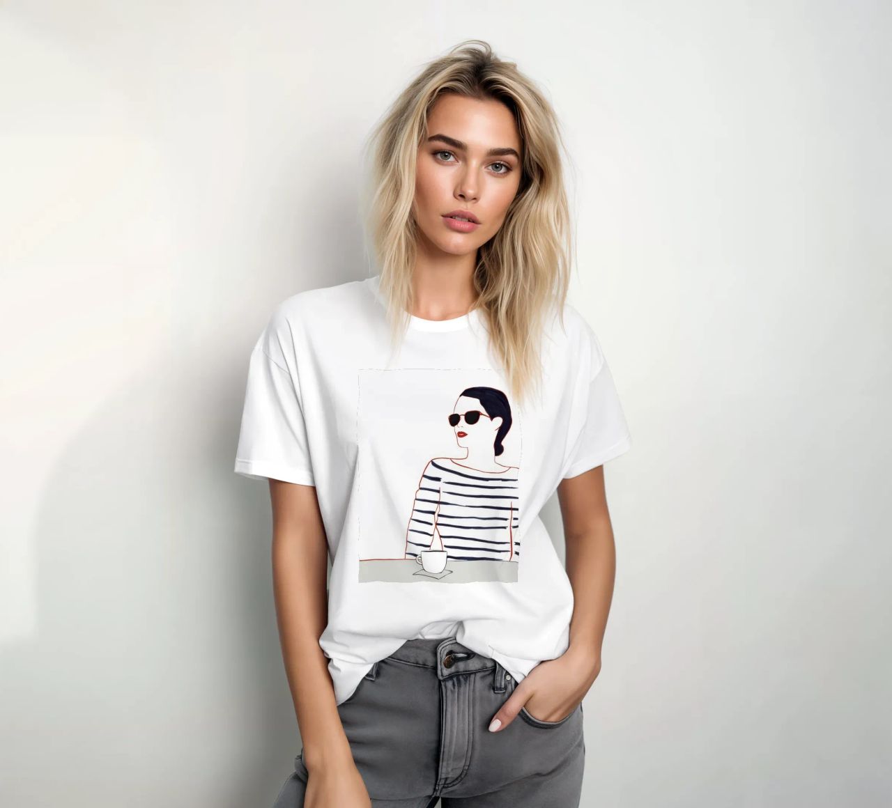 Camicia a righe Caffè t-shirt da Lumie Layers