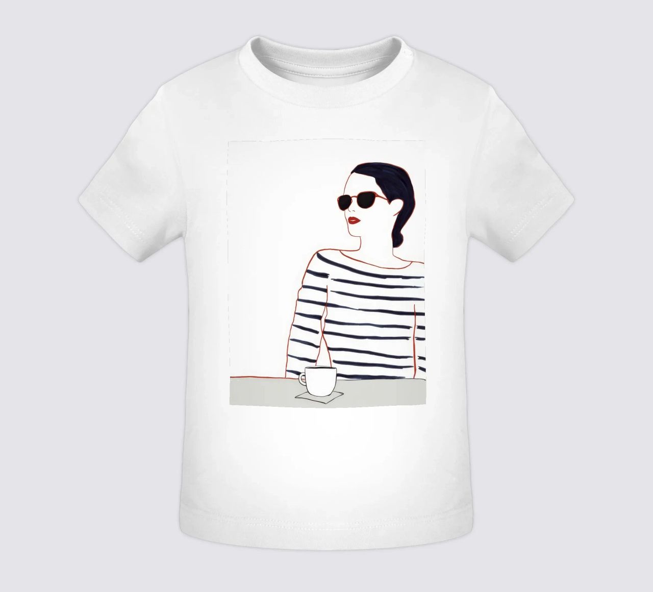 Camicia a righe Caffè maglietta neonato da Lumie Layers