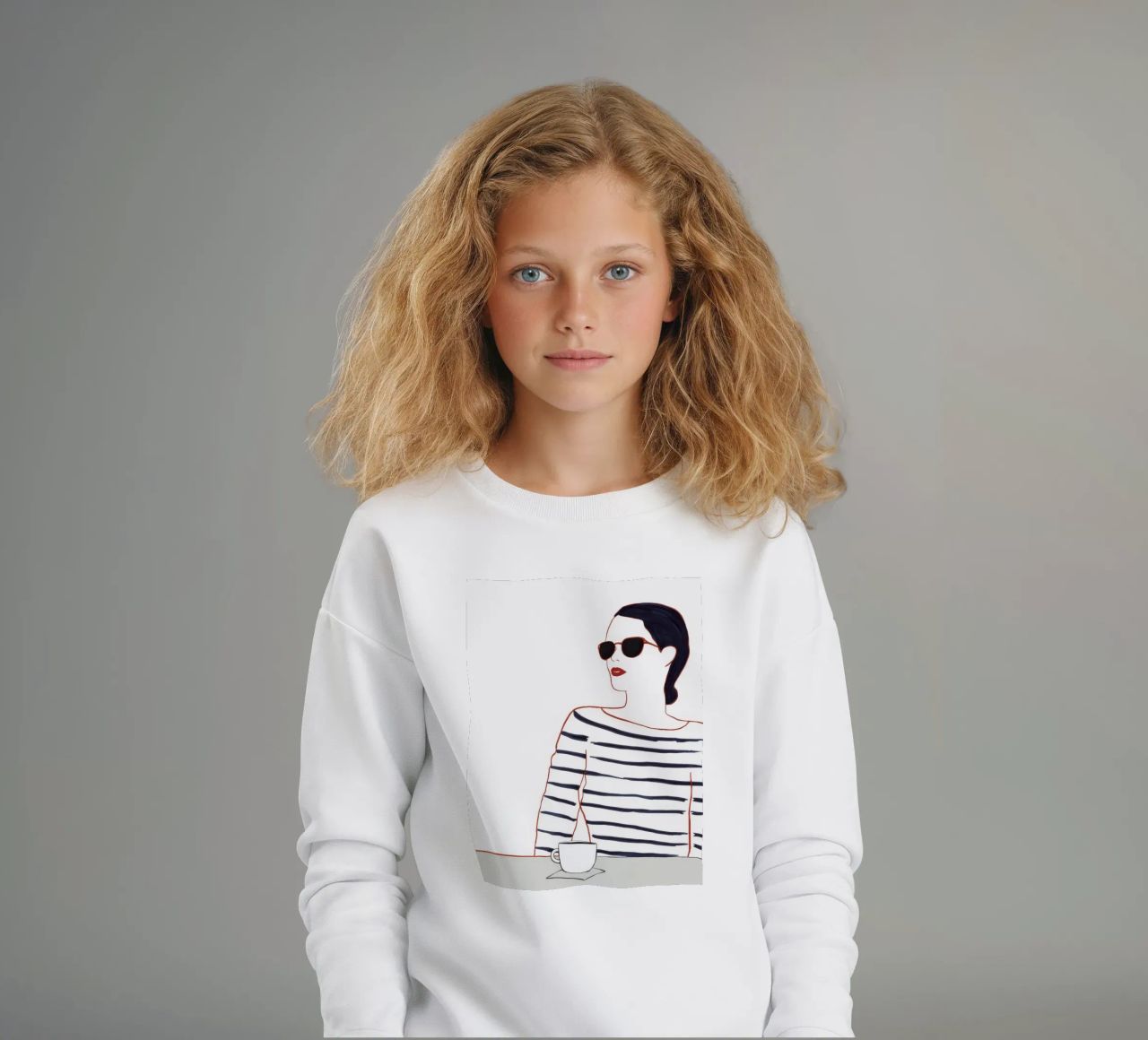 Camicia a righe Caffè felpa bambino da Lumie Layers