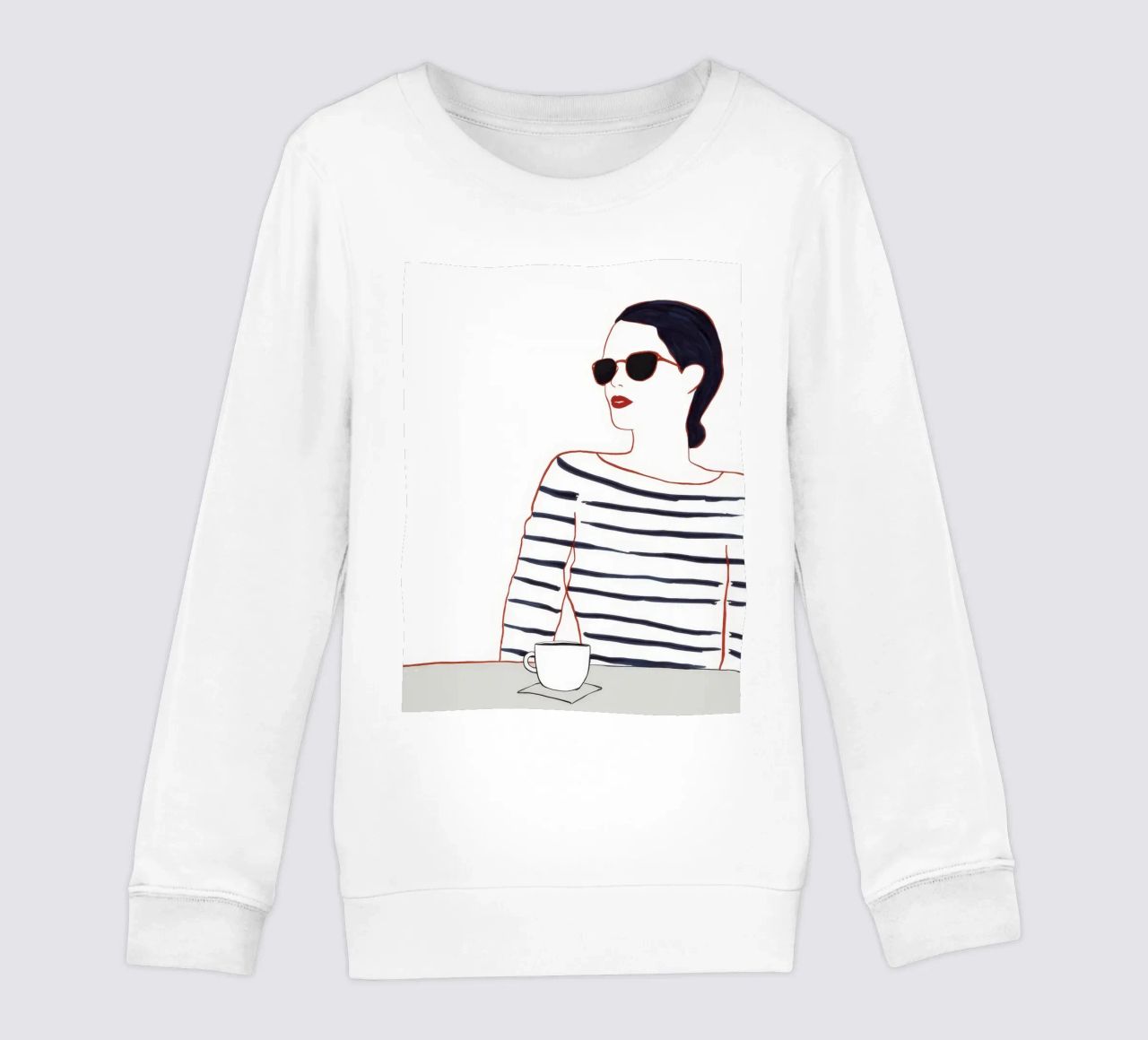 Camicia a righe Caffè felpa bambino da Lumie Layers