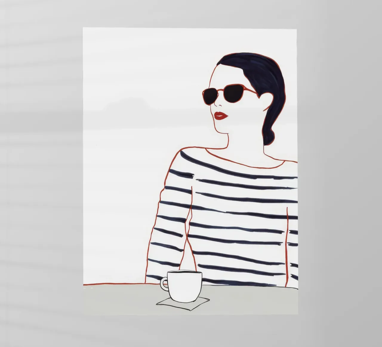 Camicia a righe Caffè pellicola backlit da Lumie Layers