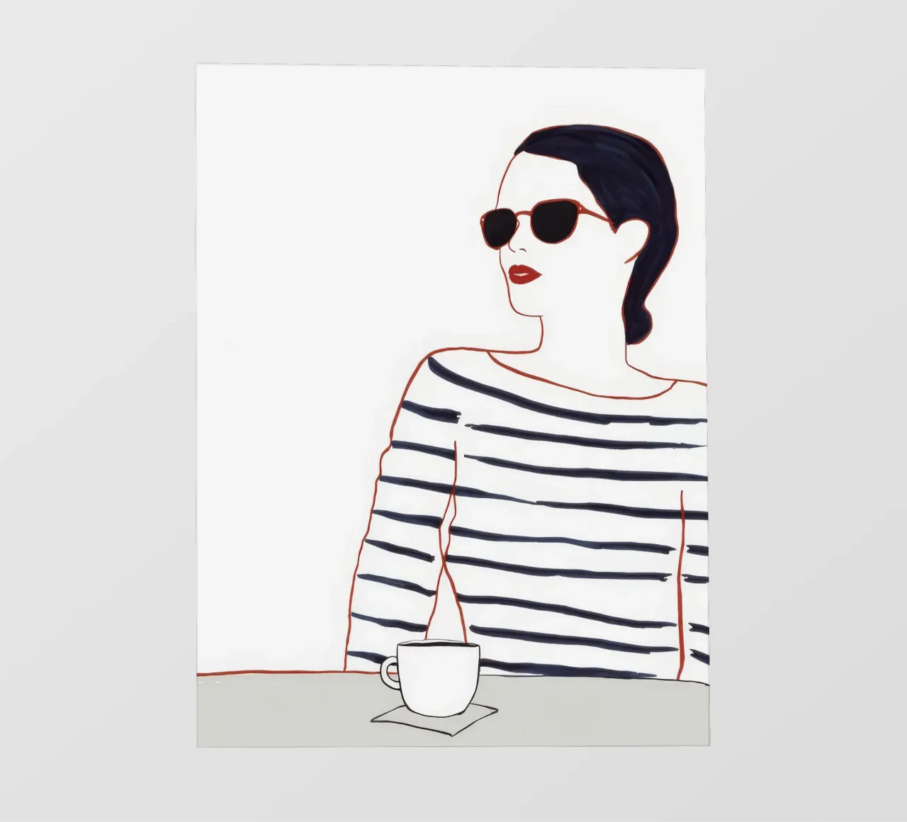 Camicia a righe Caffè pellicola backlit da Lumie Layers