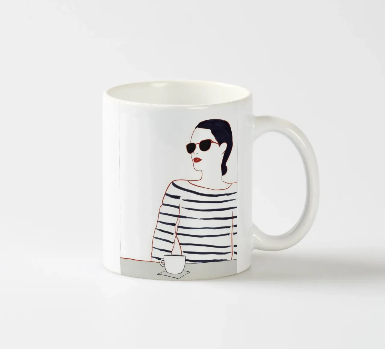 Camicia a righe Caffè tazza in ceramica da Lumie Layers