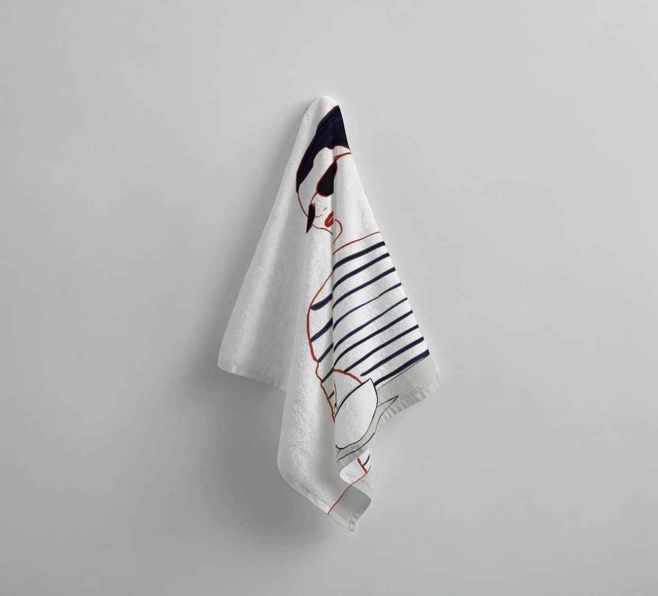 Camicia a righe Caffè asciugamano da bagno da Lumie Layers
