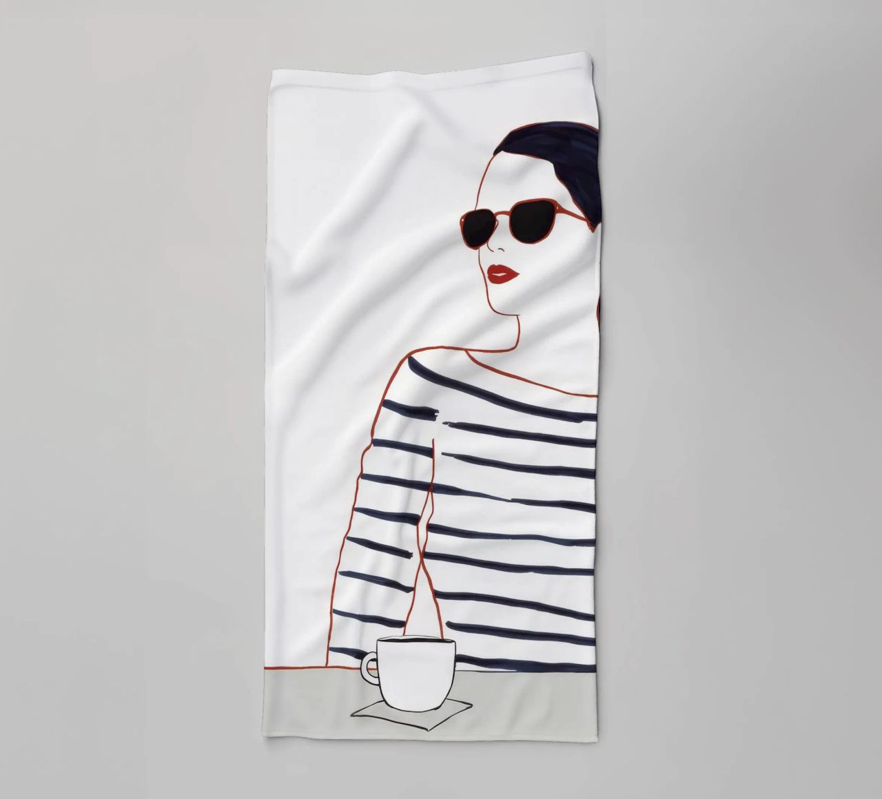 Camicia a righe Caffè asciugamano da bagno da Lumie Layers
