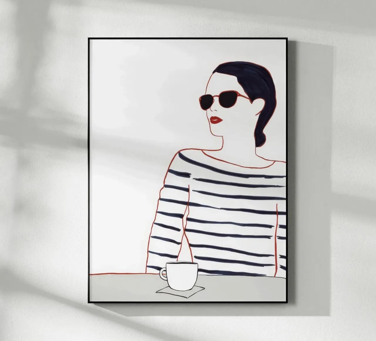 Camicia a righe Caffè plexiglass da Lumie Layers