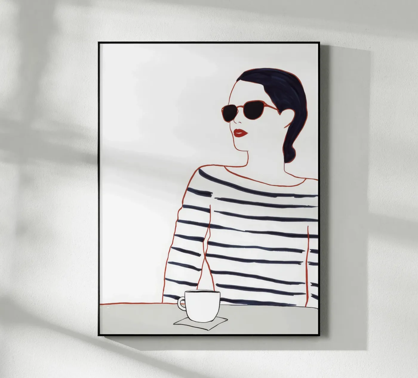 Striped Shirt Coffee Acryl-Glas von Lumie Layers