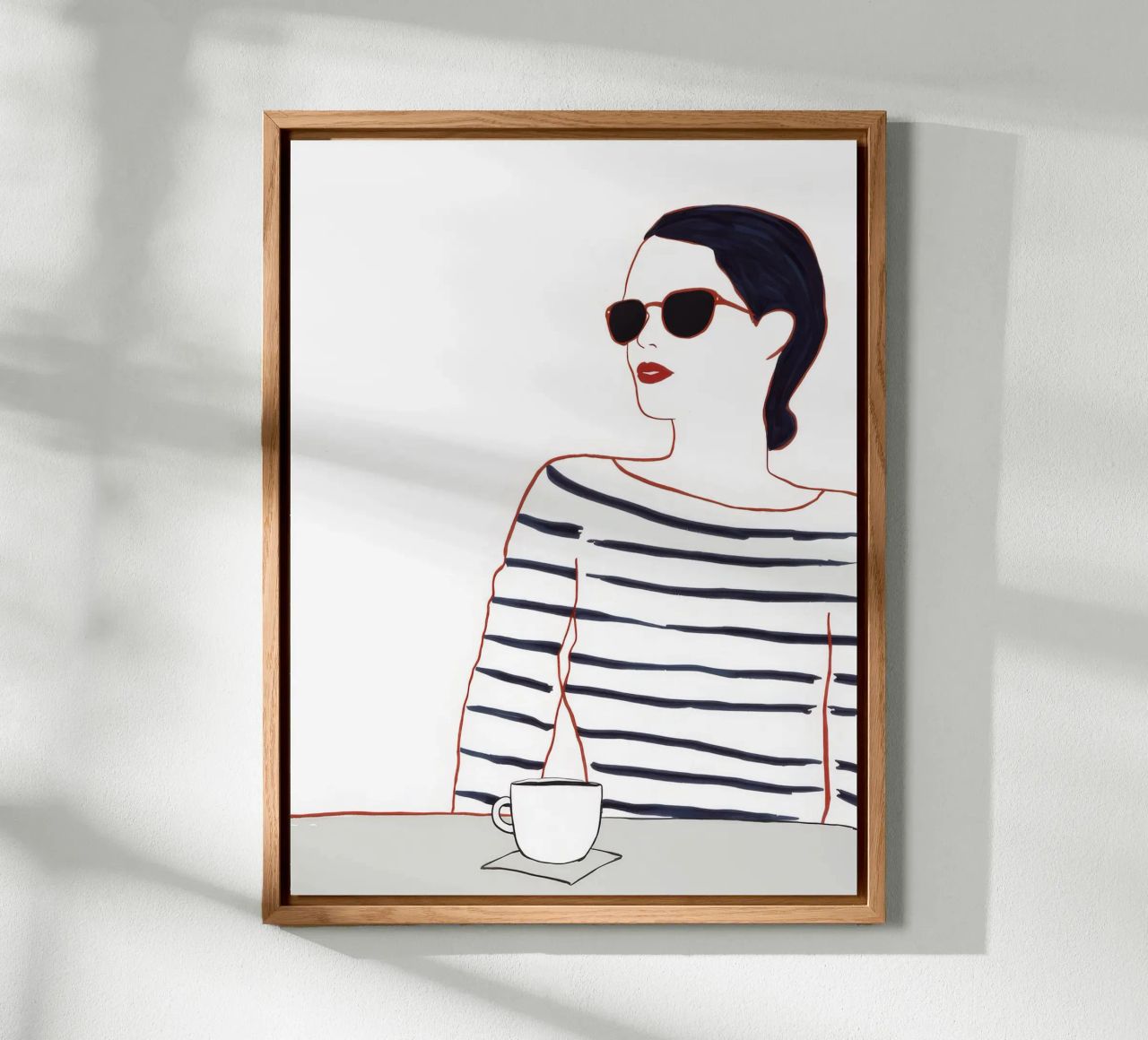 Camicia a righe Caffè alluminio dibond da Lumie Layers