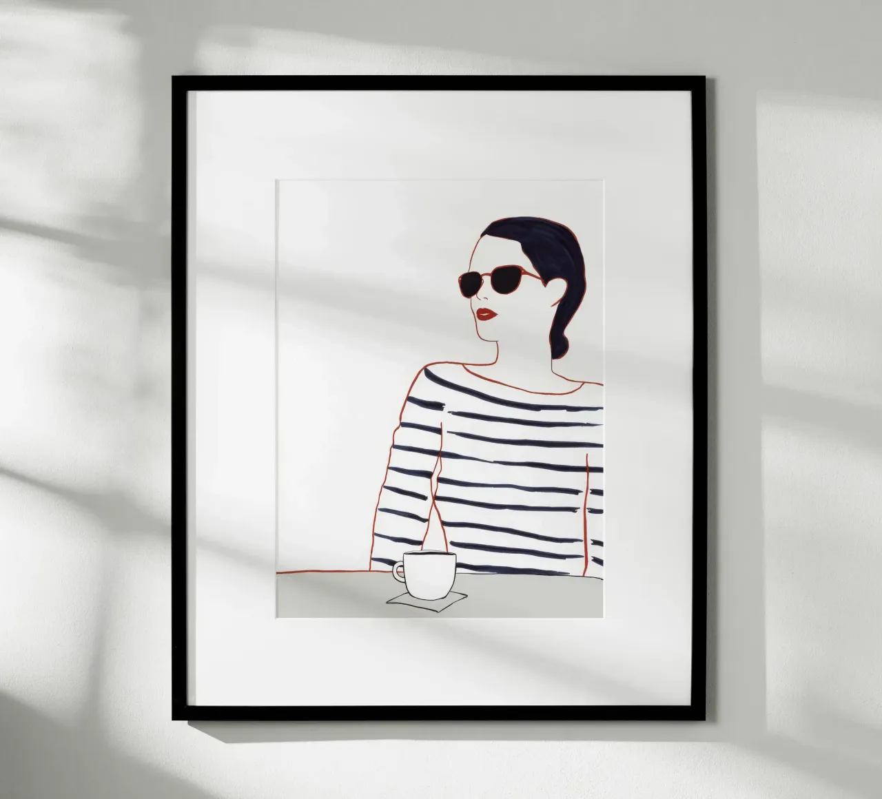Camicia a righe Caffè poster da Lumie Layers