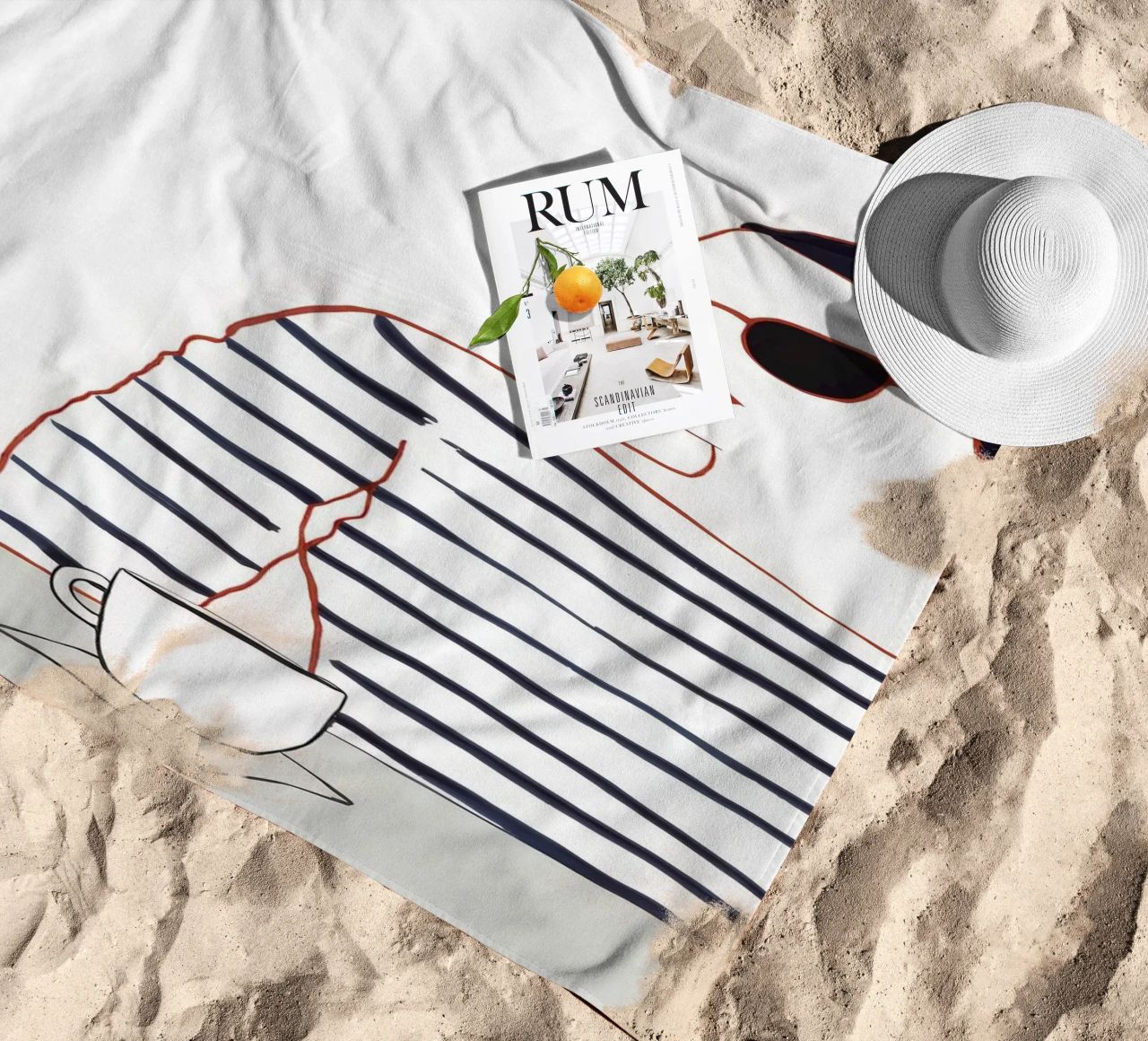 Camicia a righe Caffè telo mare da Lumie Layers
