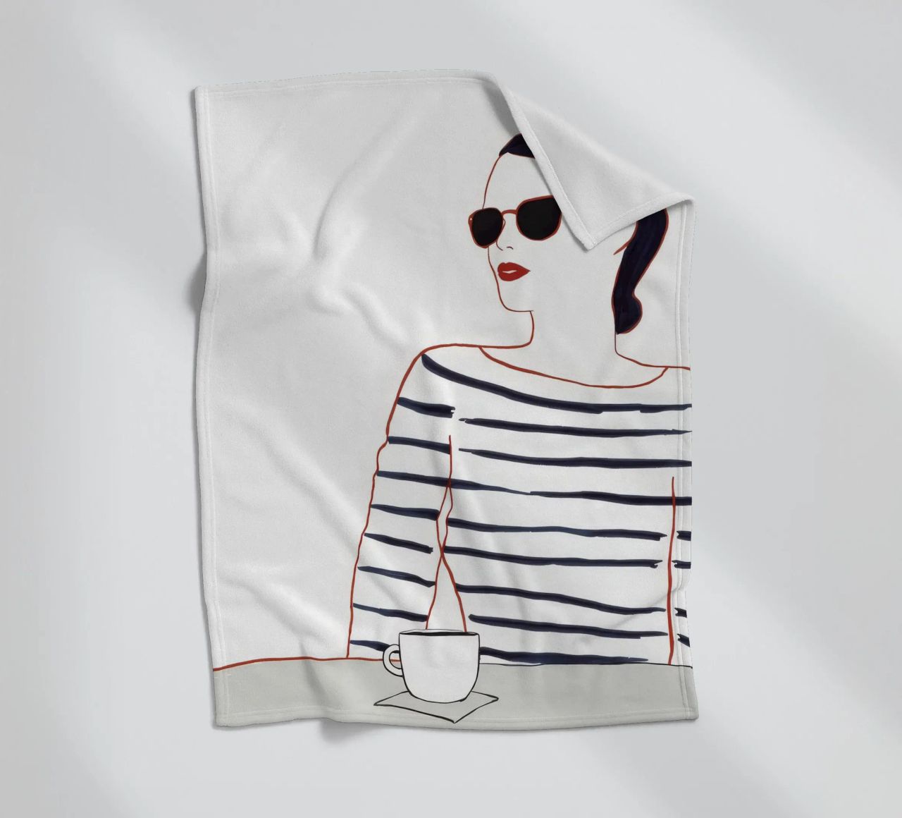 Camicia a righe Caffè coperta in pile da Lumie Layers