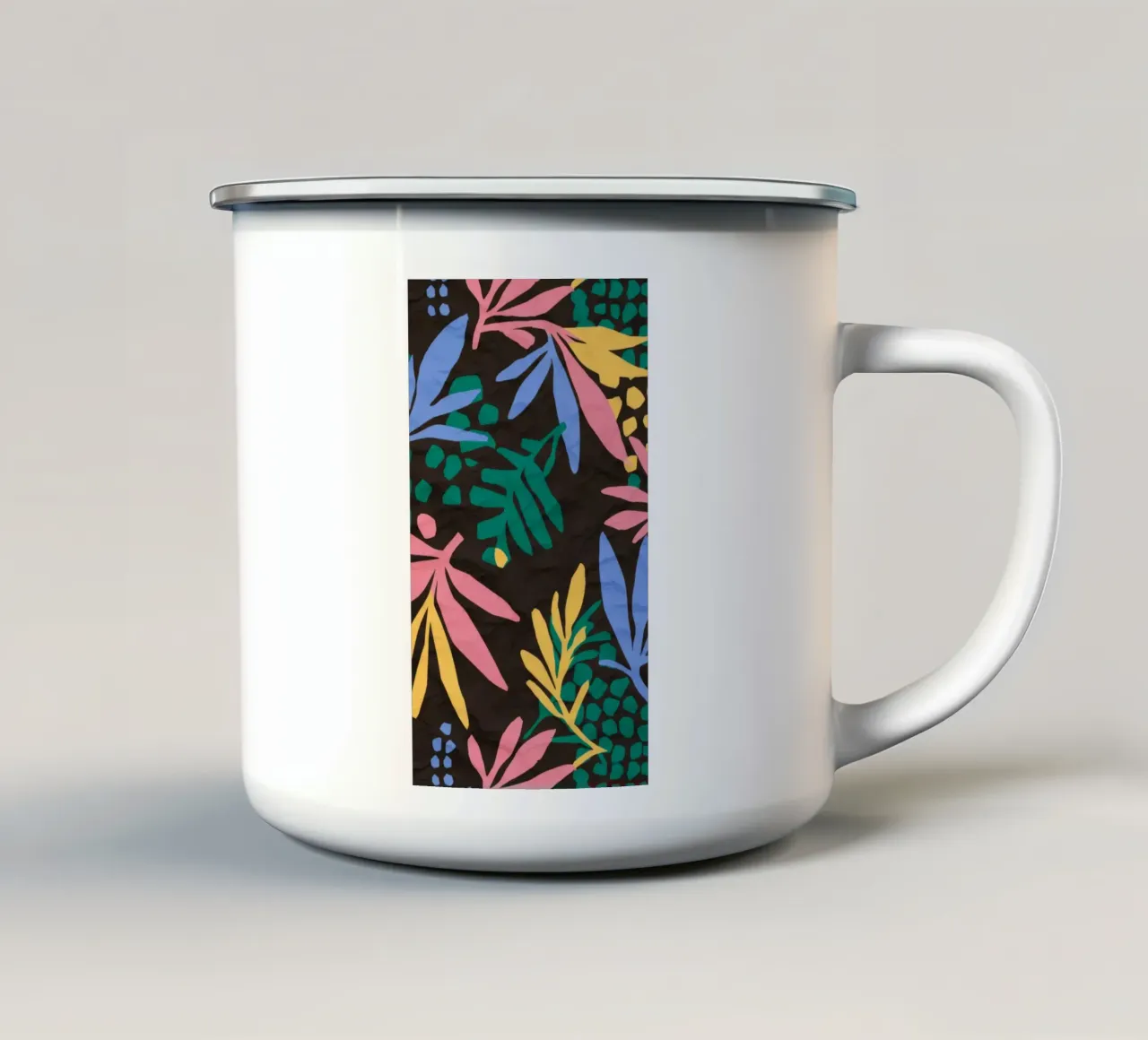 Eleganza Tropic Noir tazza in smalto da Grande Serene
