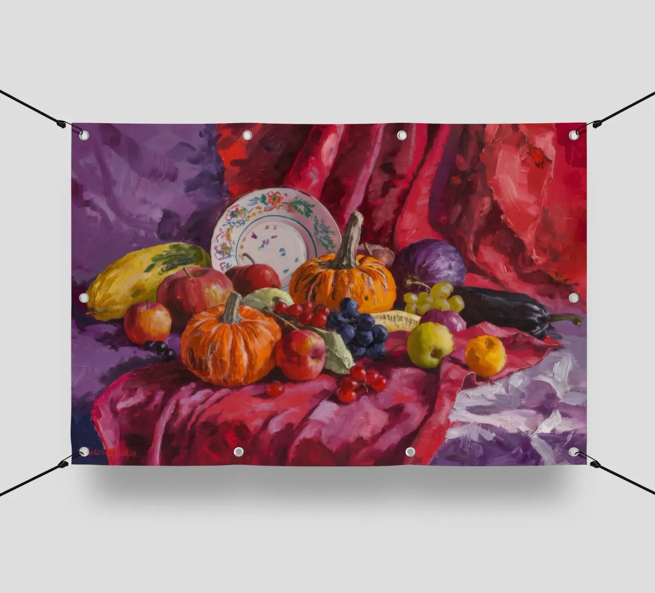Herbstliches Stillleben PVC Plane von Lush Essence