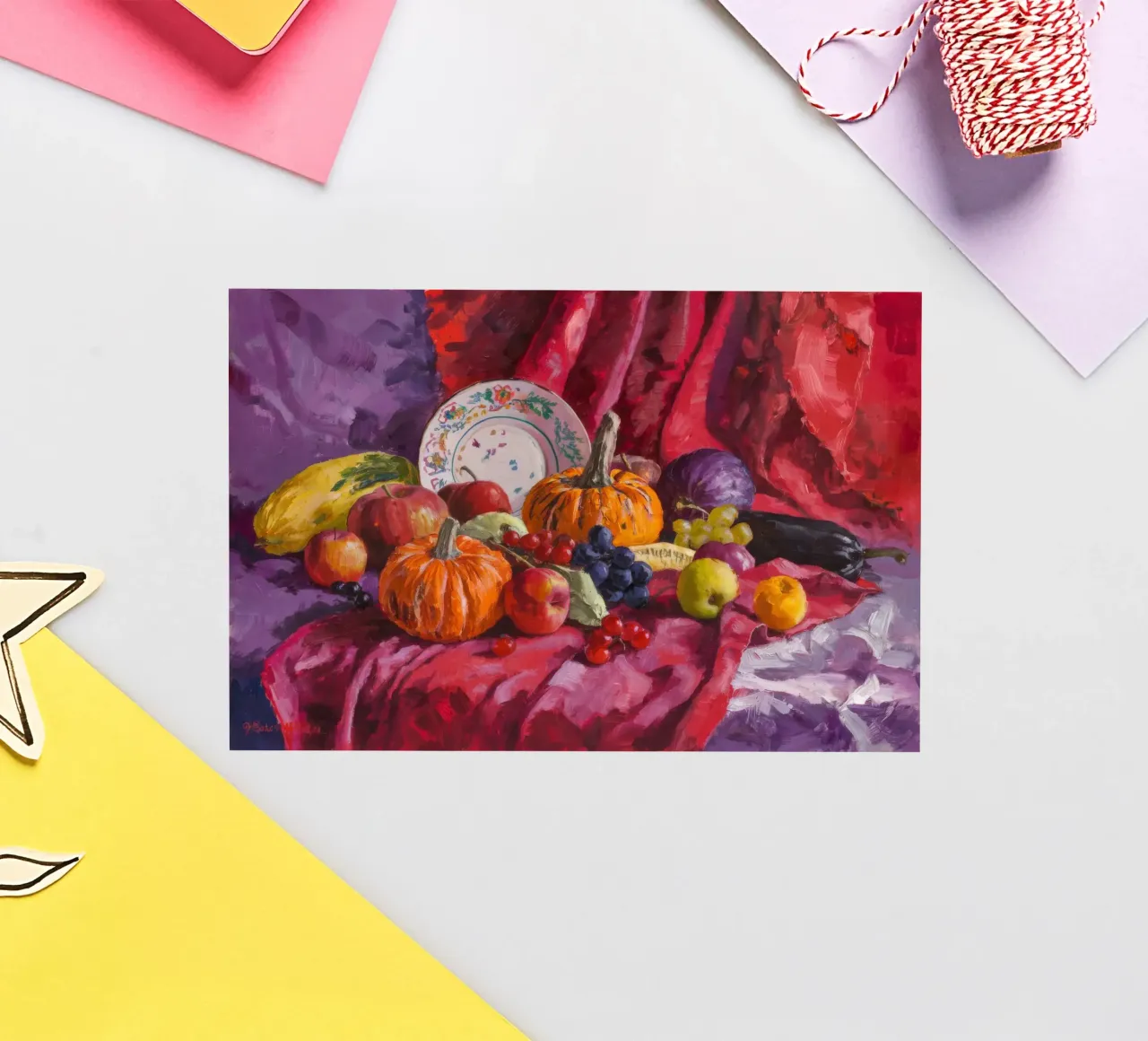 Nature morte automnale autocollant de Lush Essence