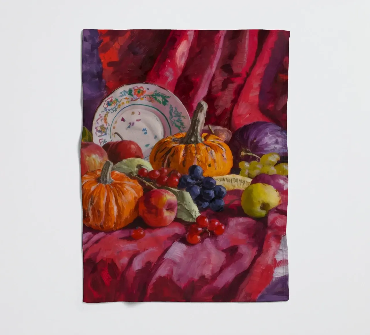 Autumnal Still Life fleece blanket by Lush Essence