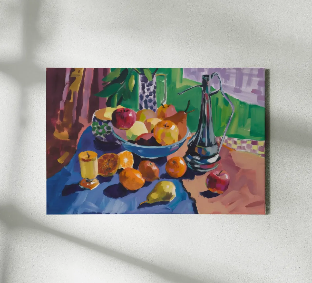 Abbondanza di frutta azzurra tela con Cornice a cassetta da Radiance Landscape