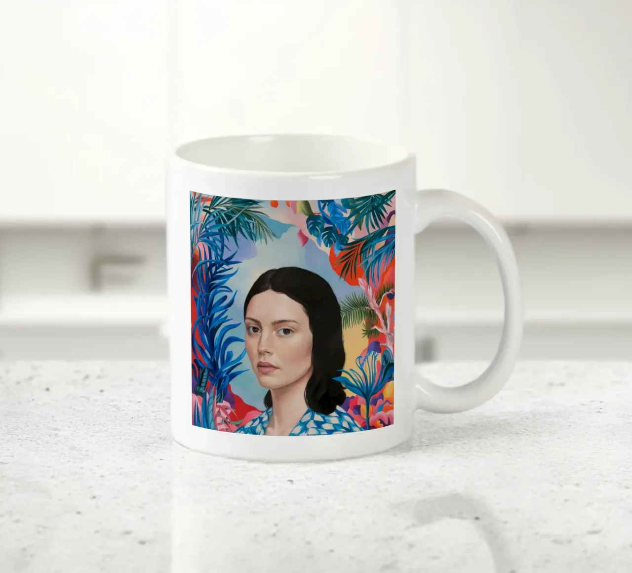 Palme di Verdant Gaze tazza in ceramica da Vivid Reverie