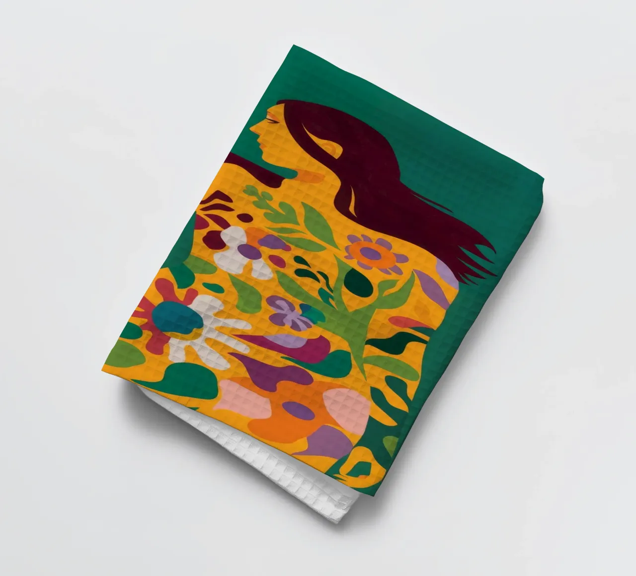 Floral Body Bloom tea towel by Lumie Layers