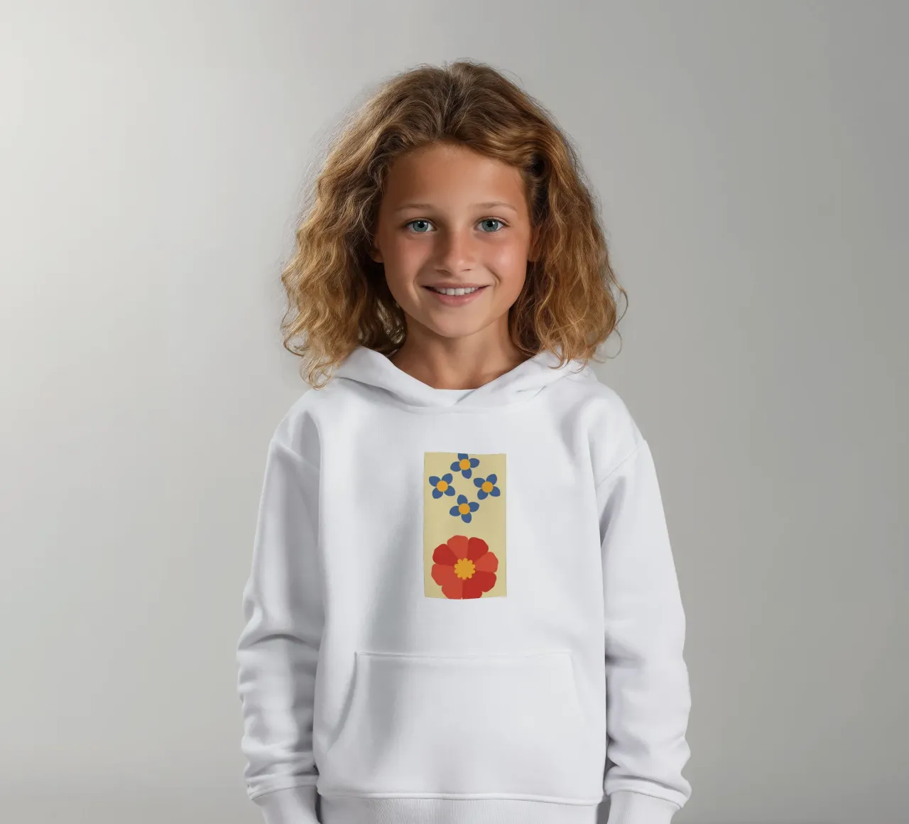 Retro Petal Pattern felpa bambino con cappuccio da Moonlite Desire