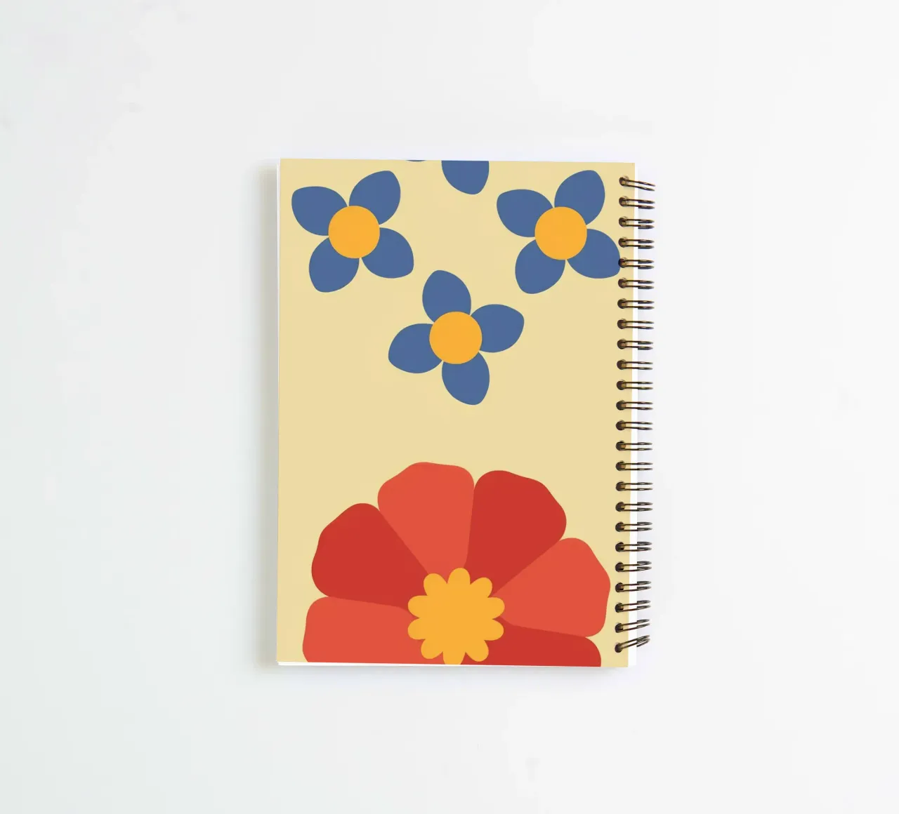 Retro Petal Pattern spiral notebook by Moonlite Desire