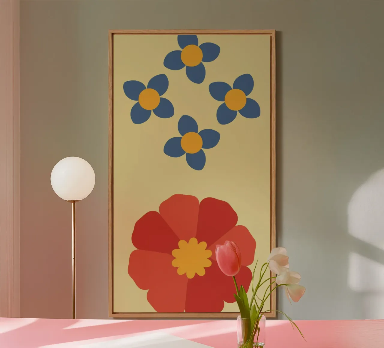 Retro Petal Pattern alluminio dibond da Moonlite Desire