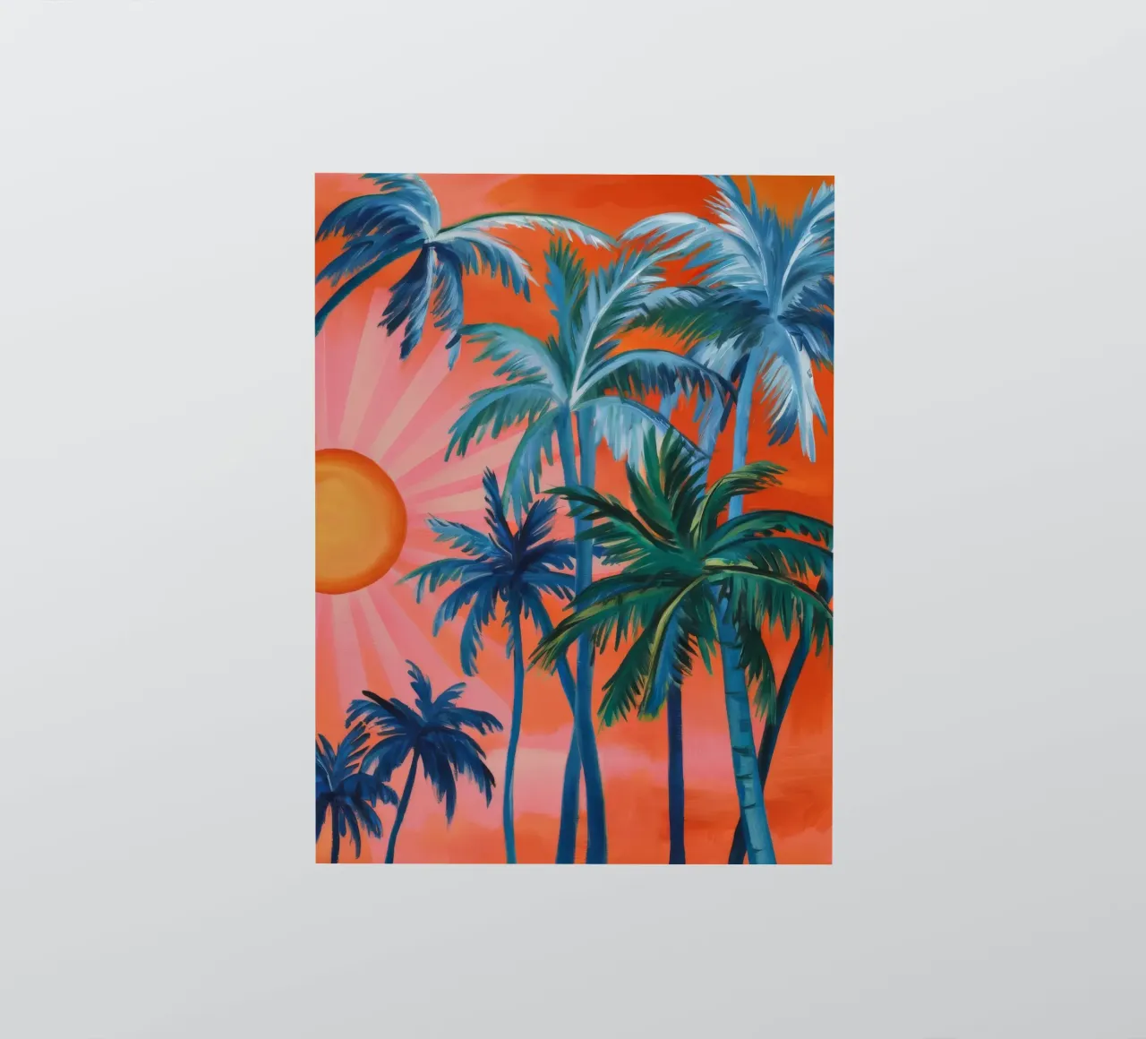 Sunset Palm Silhouette sticker by Vivid Reverie