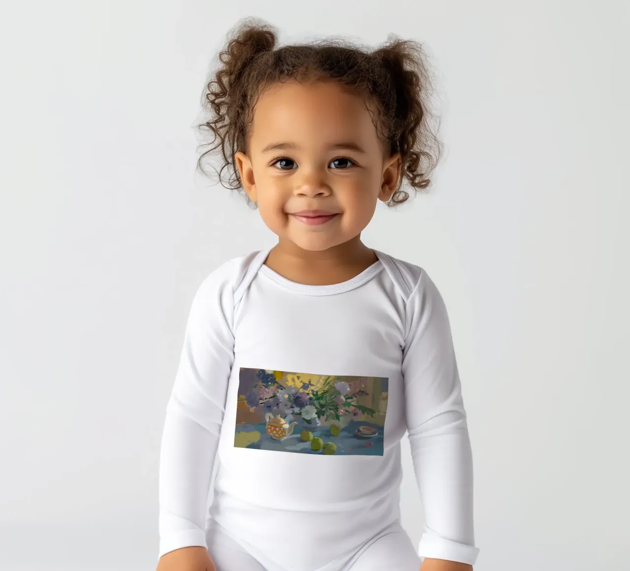 Ephemere Blütentöne Langarm Babybody von Radiance Landscape