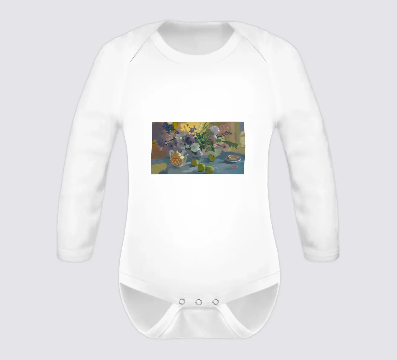 Ephemere Blütentöne Langarm Babybody von Radiance Landscape