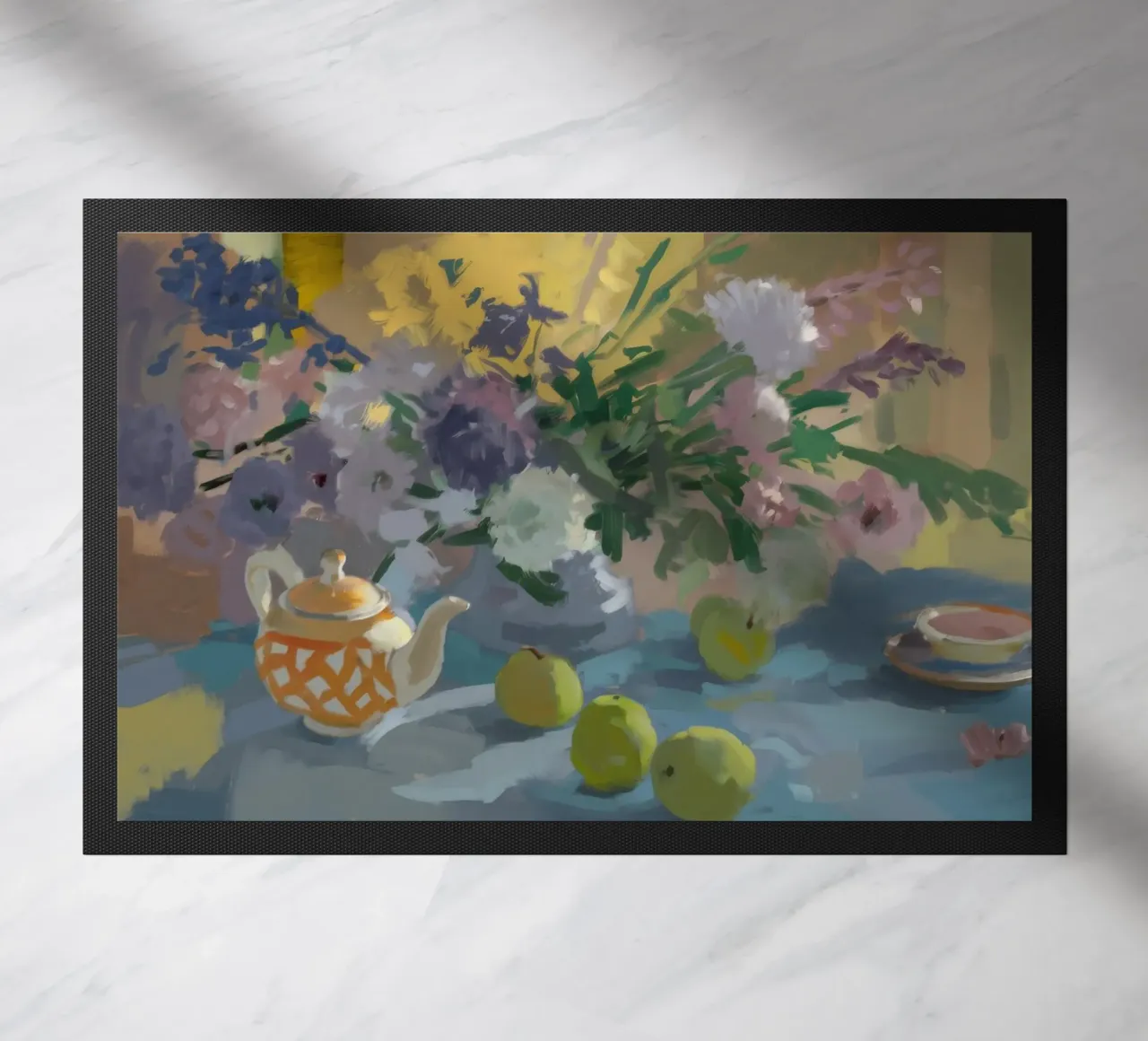 Ephemeral Bloom Hues doormat by Radiance Landscape