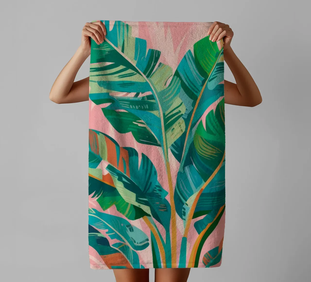 Pastellfarbener Palmenhauch Handtuch von Grande Serene