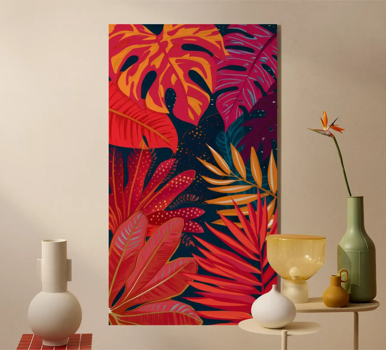 Crimson Leaf Density acrylic glass by Grande Serene
