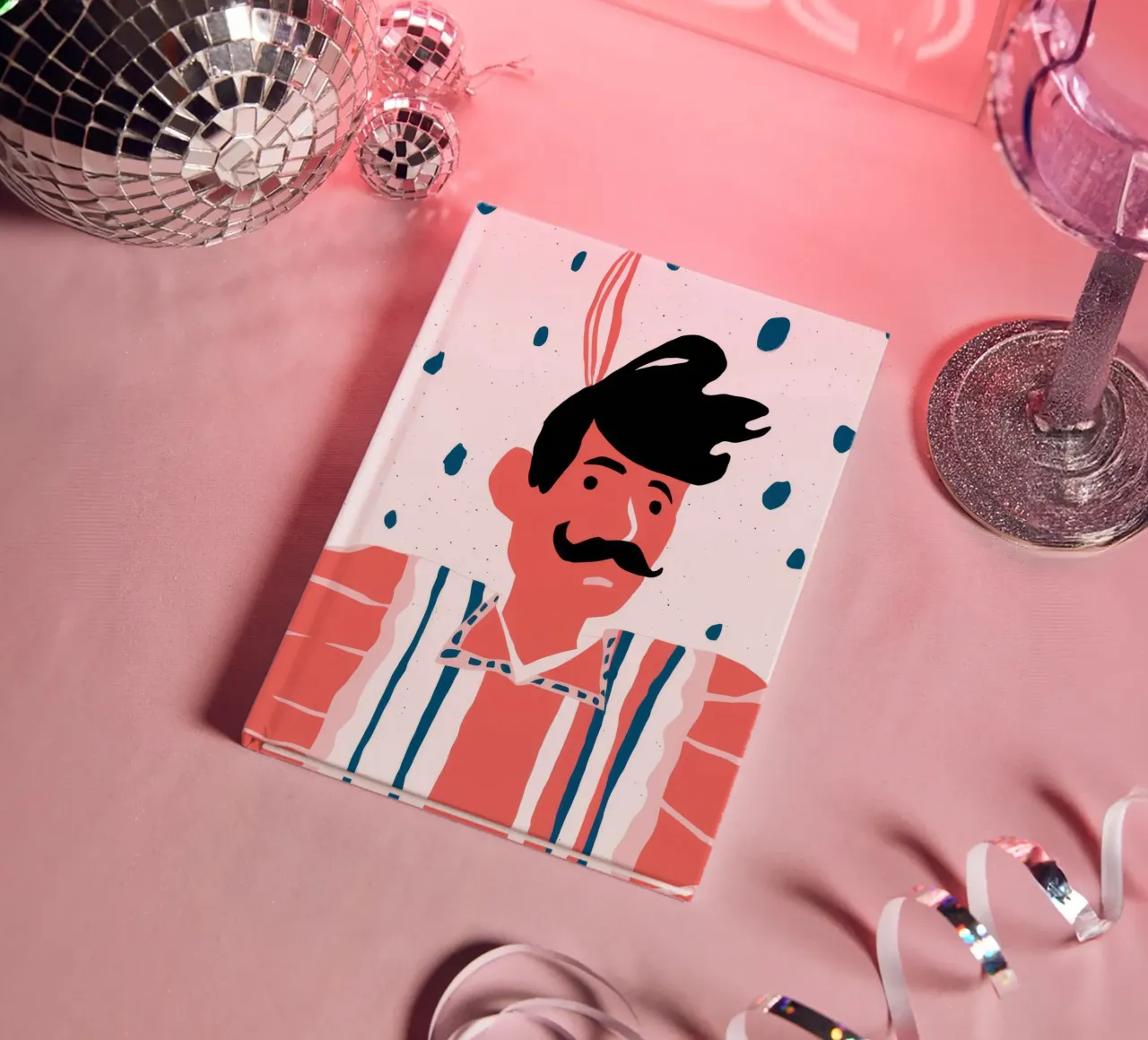 Mustache Man Dots notebook by Lumie Layers