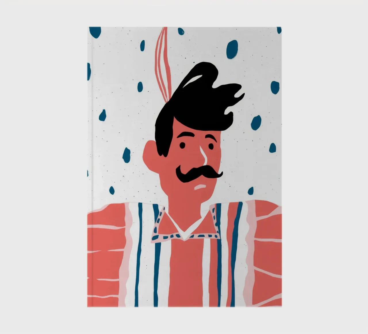 Mustache Man Dots notebook by Lumie Layers