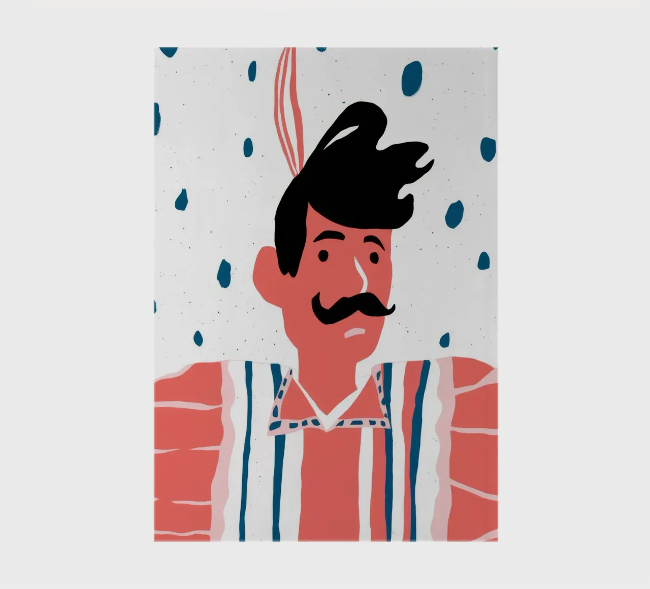 Mustache Man Dots notebook by Lumie Layers