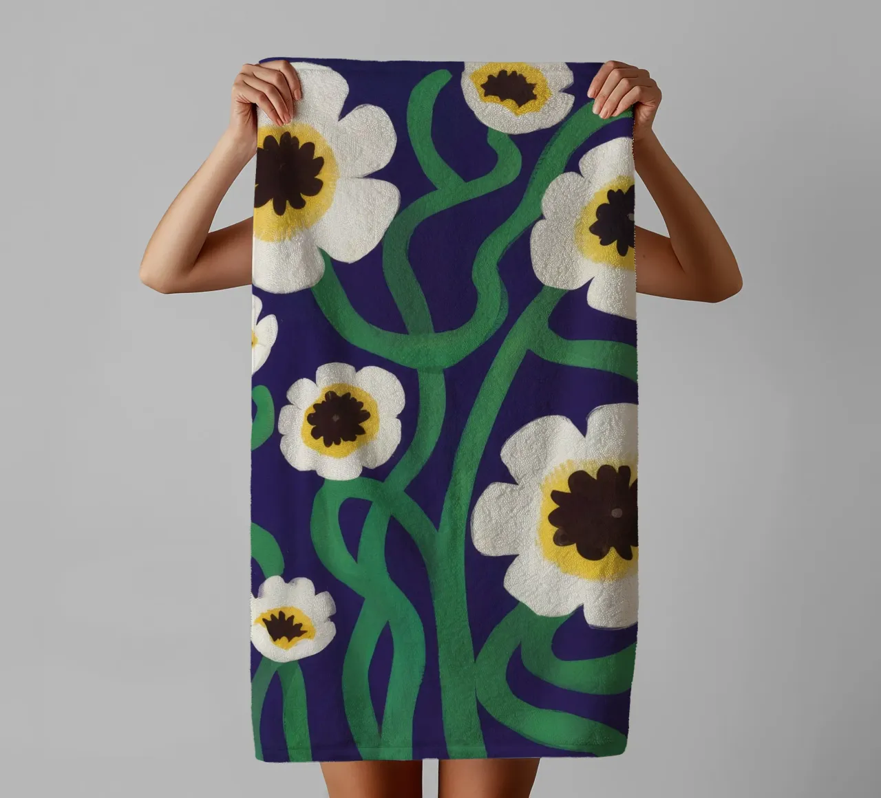 Midnight Garden Gaze towel by Moonlite Desire