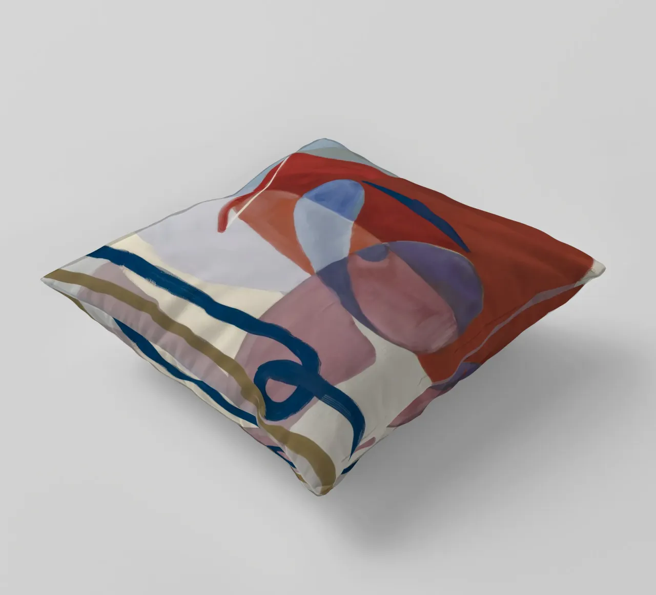 Terraqueous Form Dialogue decorative cushion by Vivid Reverie