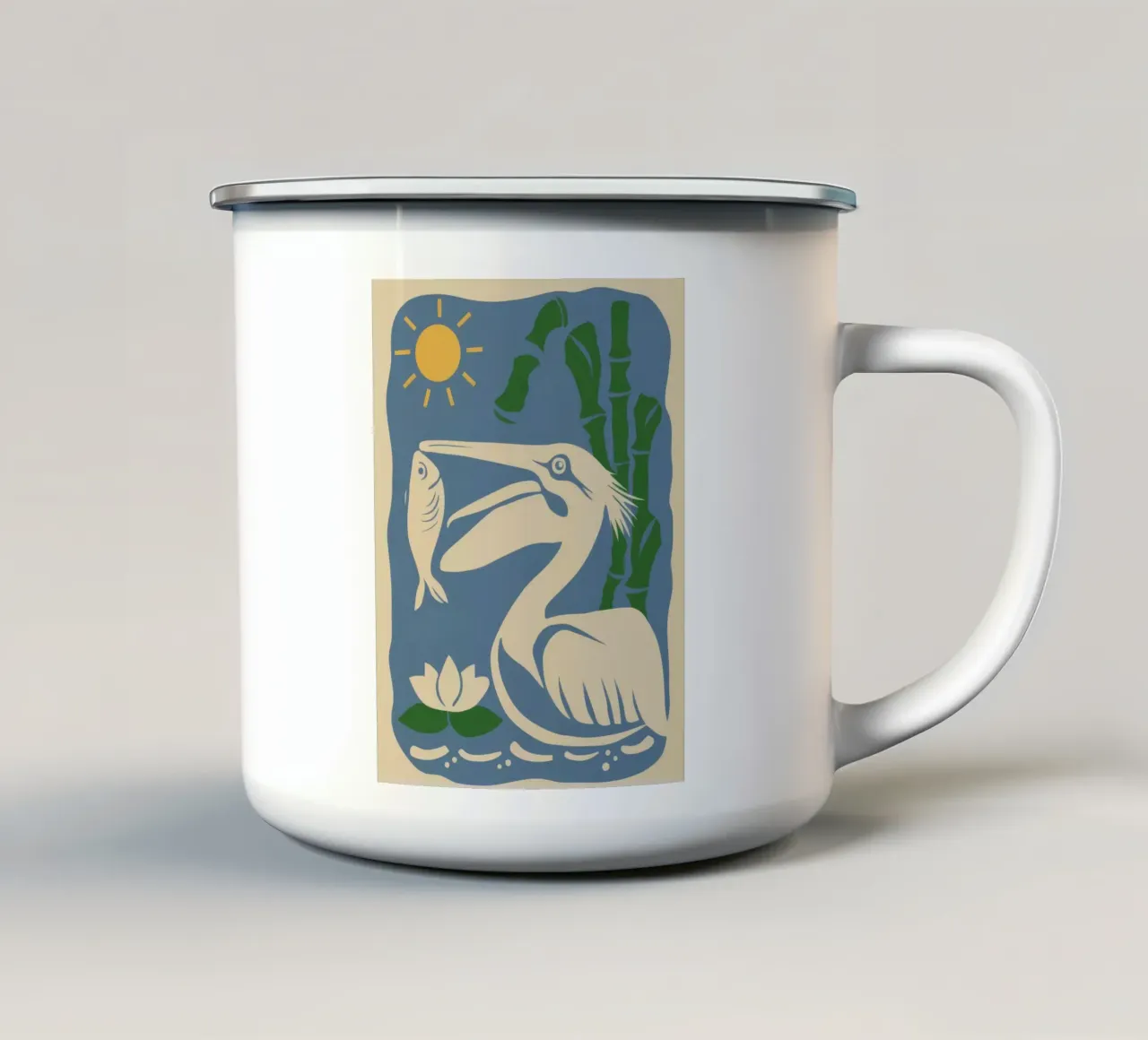 Acqua Pelican Sun tazza in smalto da Lumie Layers
