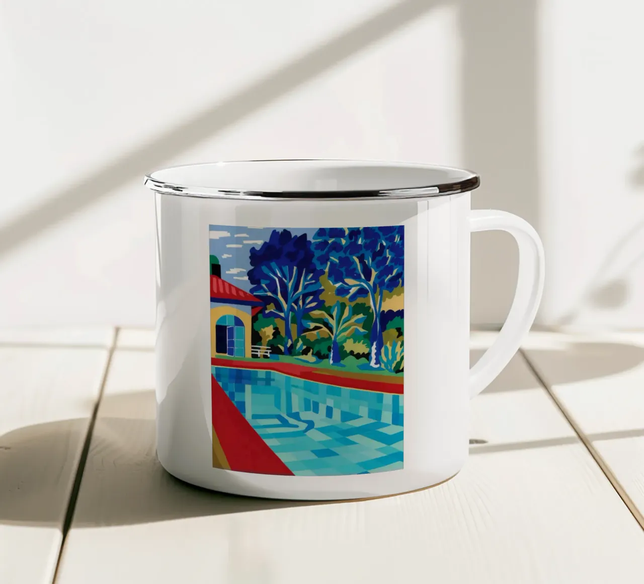Azure Poolside Leisure tazza in smalto da Grande Serene