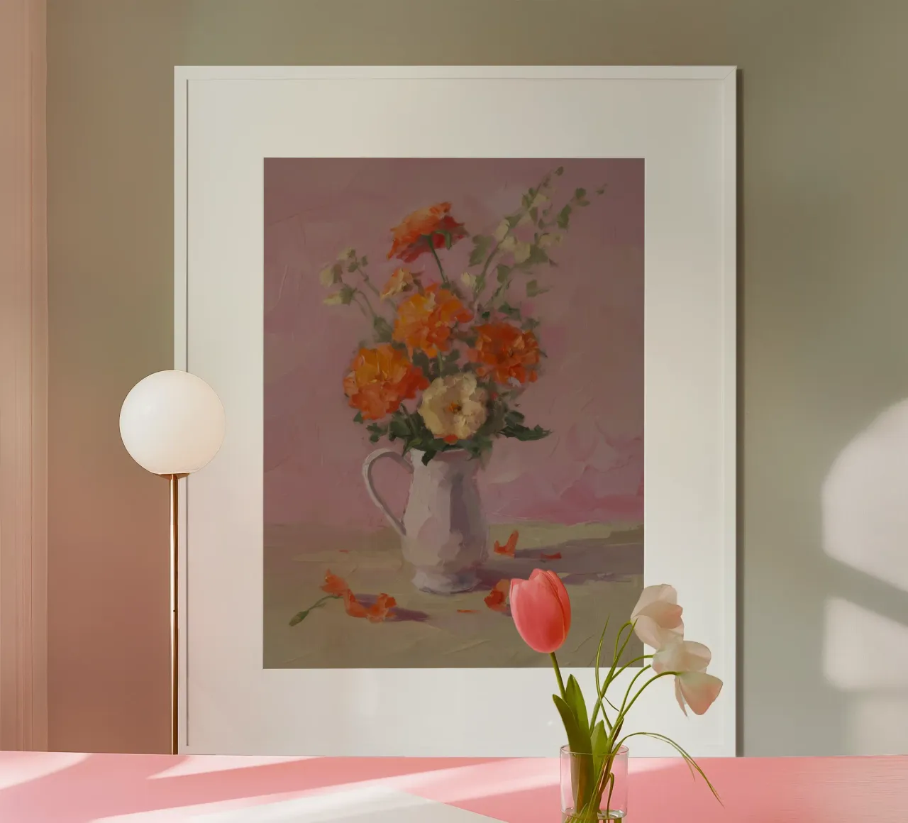 Serenata di fiori di pesco poster con telaio in alluminio da Radiance Landscape