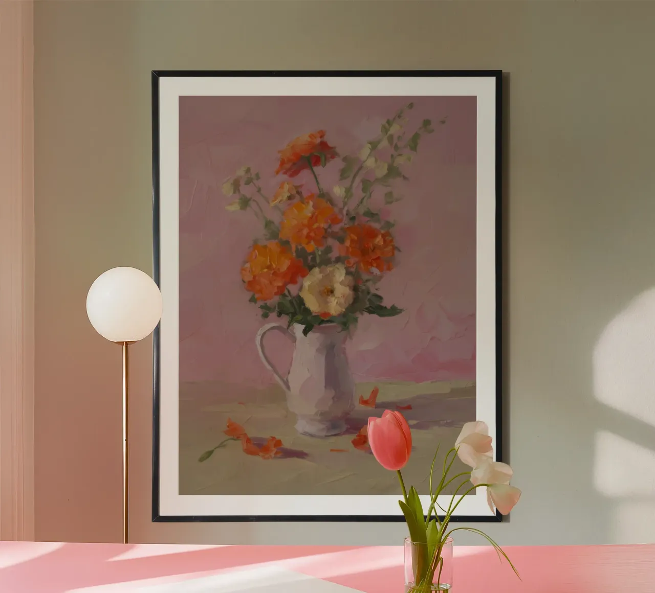 Serenata di fiori di pesco poster con telaio in alluminio da Radiance Landscape