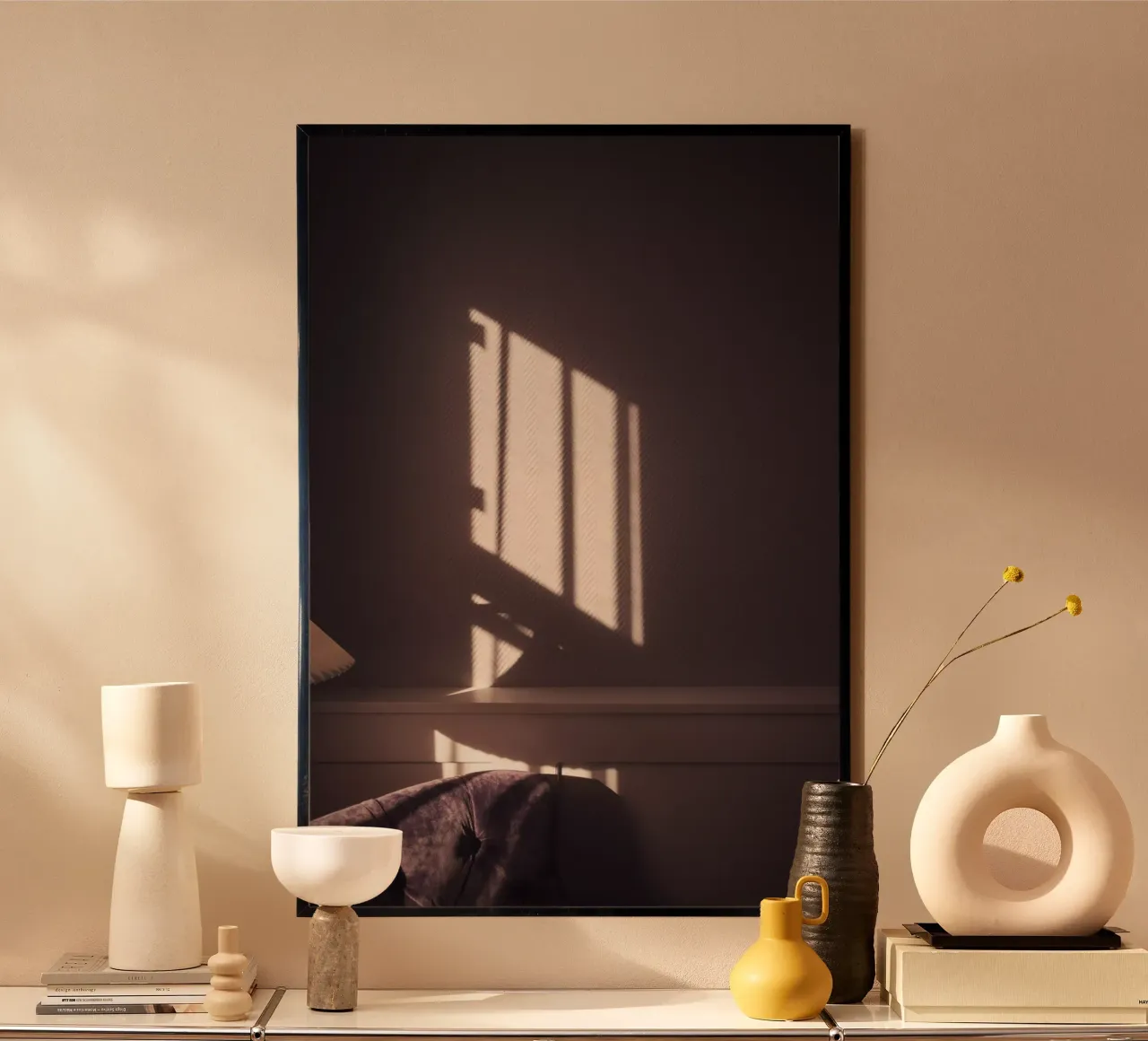 Hotel Room poster with wooden frame by Klaus with K