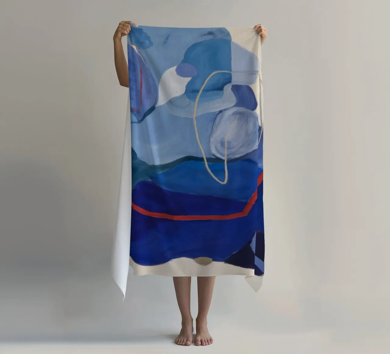 Azure Kinetic Energy beach towel by Vivid Reverie