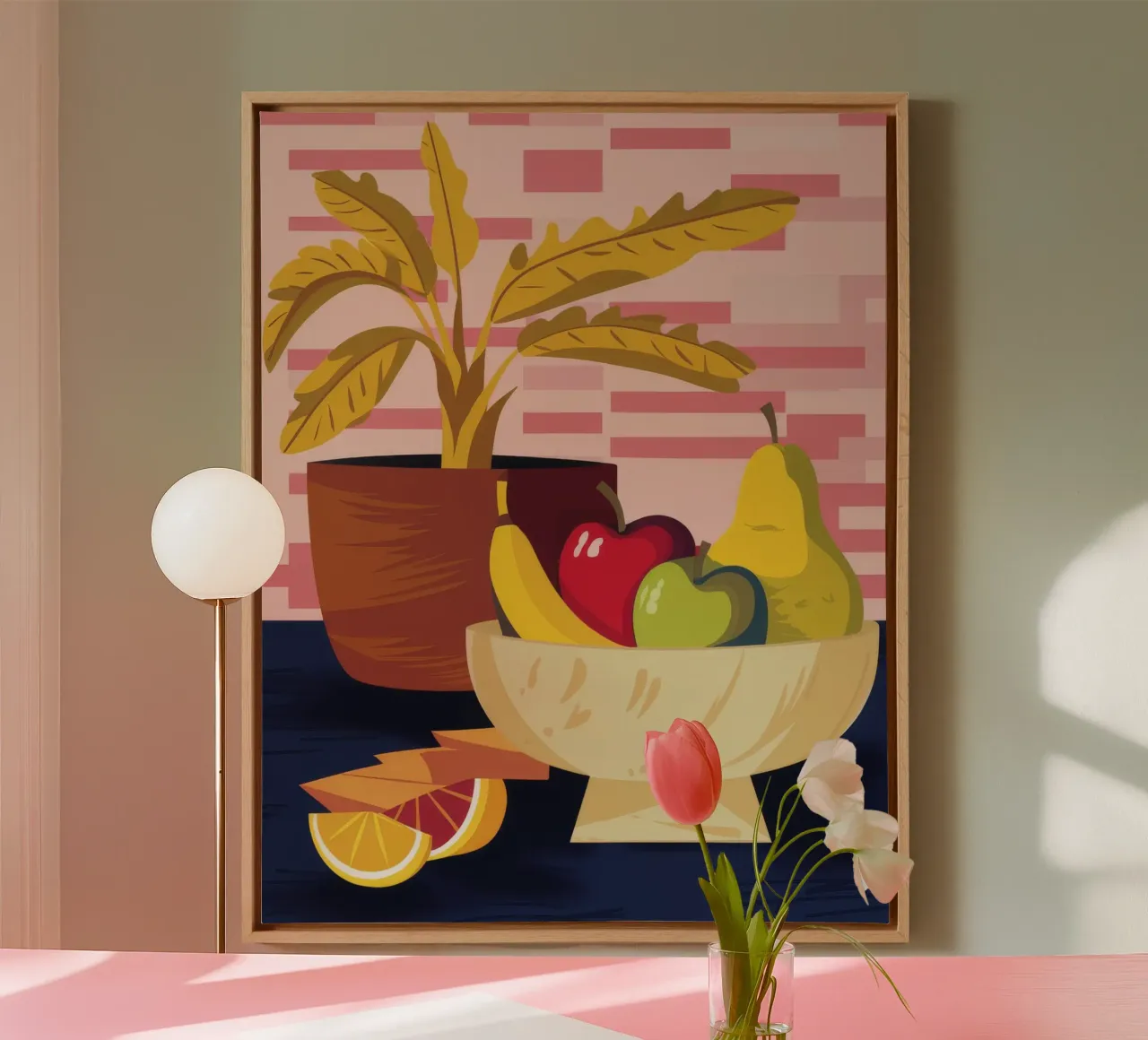 Coupe de fruits lumineuse toile de Lumie Layers