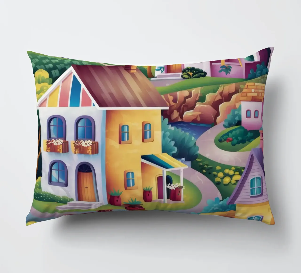 Hillside Village Charme Kissen von Grande Serene