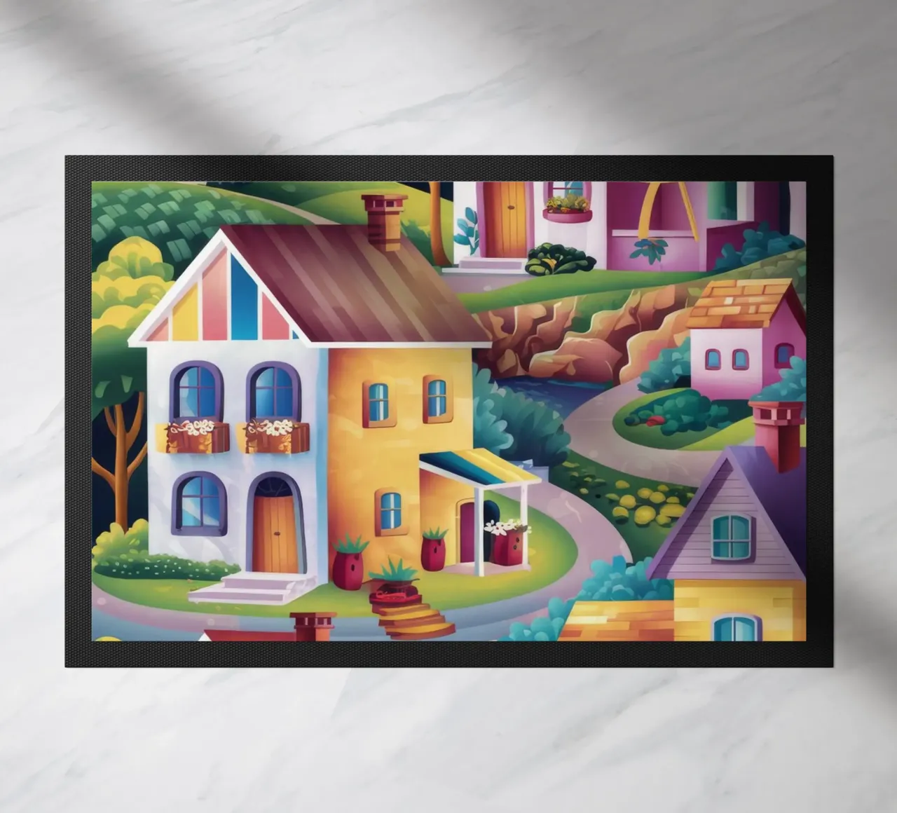 Hillside Village Charm doormat by Grande Serene